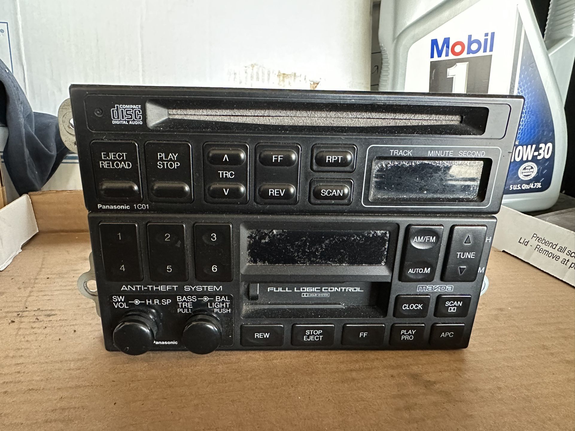 OEM Mazda Miata Radio / Cassette / CD Player Combo (Panasonic 1C01)