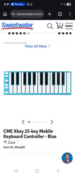 CME Xkey MIDI 25-key Mobile Keyboard Controller
