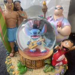 Disney “stitch As Elvis” Snow Globe Rare