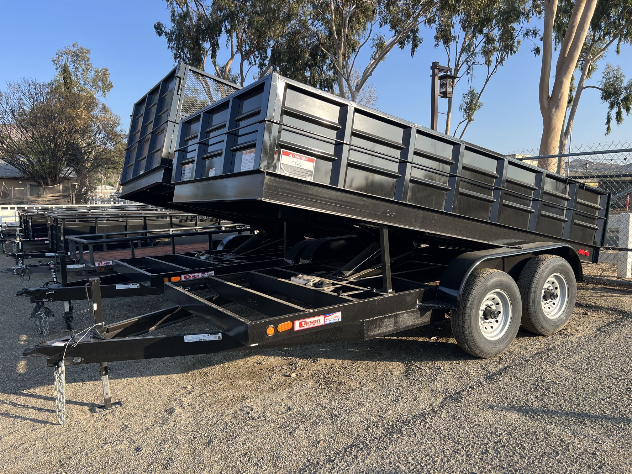 New Carson 7x14 Dump Trailer with Ramps 12k gvwr