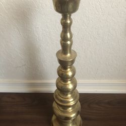 Brass candle holder or votive cup holder can be one tall 18” or broken down to two smaller ones