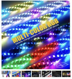Can am and rzr Pair  2ft whips lights spiral multicolored Thumbnail