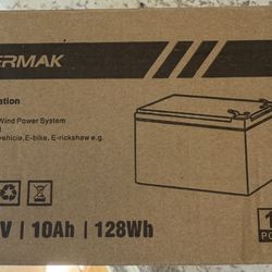 12V 10Ah Lithium LiFePO4 Deep Cycle Battery, 2000+ Cycles Rechargeable Battery for Solar/Wind Power, Lighting, Power Wheels, Ride-on Toy, Fish Finder 