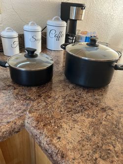 GreenLife Nonstick Pot Set with Glass Lids