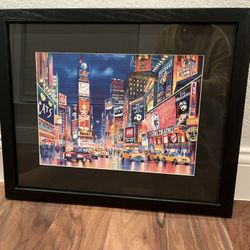 Broadway Artwork Framed + Times Square + New York City + 