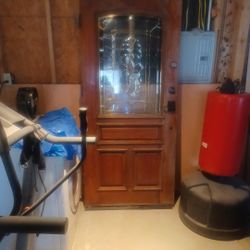 Old fashion Door with Glass Decor