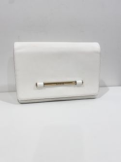 Guess white shoulder bag purse clutch