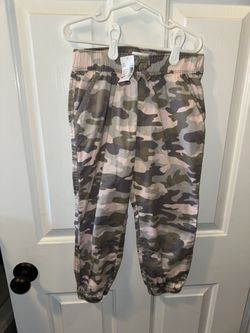 Children’s Place pink/gray camo pants girls size 6x/7