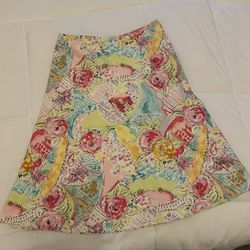 Floral Patterned Skirt - Runs like a Small