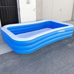 Brand New $35 Full-Sized Inflatable Pool for Kids Adults, 118x72x22” Swimming Pool Outdoor, Garden, Backyard