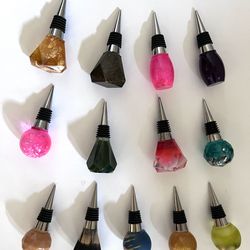 Handmade Resin Topped Wine Stopper - $8 Each