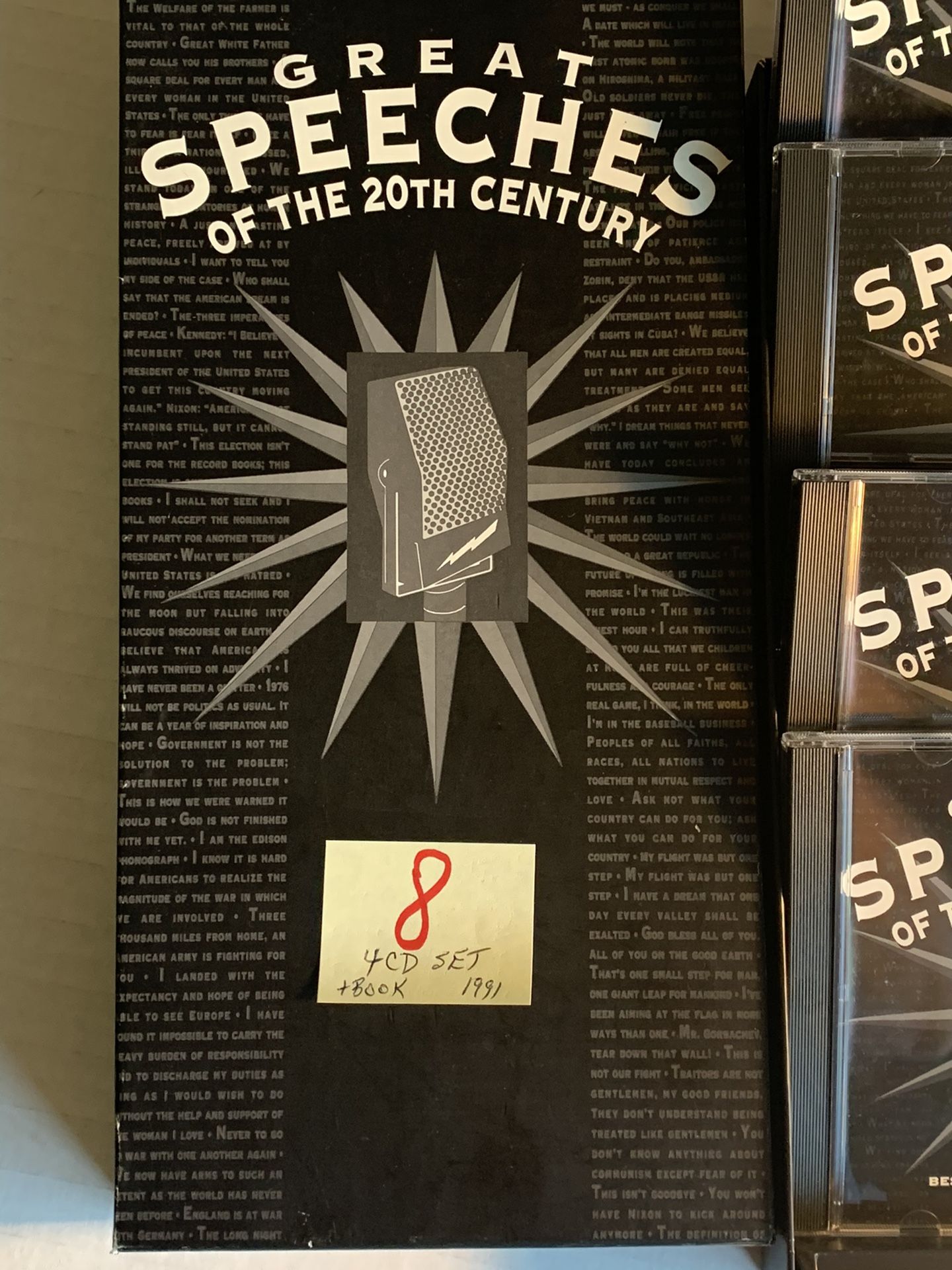 Now $4!! Great Speeches of the 20th Century 4 CD Set w/Book