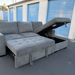 Gray Sofa Chaise Couch  🚛🚚 Free Delivery 🚛🚚