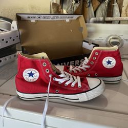 CONVERSE Sneakers All Star Chuck Taylor Men Size 7.5/ Women 9.5 Red Hi Top Canvas