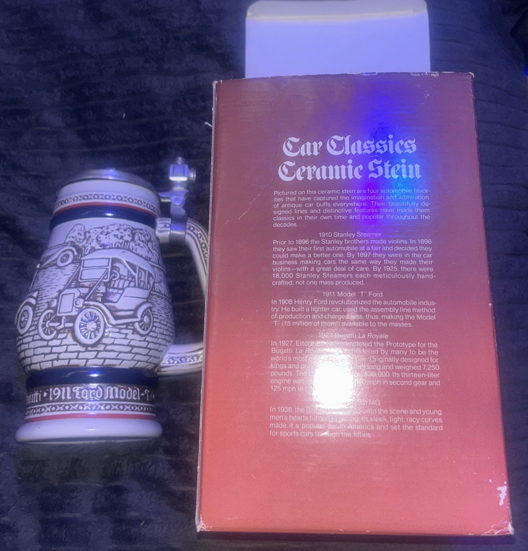 1979 Avon Vintage Car Classic Ceramic Drinking Or Collector Stein.