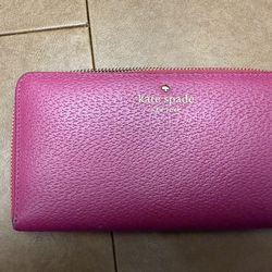 Kate Spade Large Pink Leather Wallet