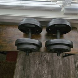 25 Pounds Each Pair Of Adjustable Dumbells