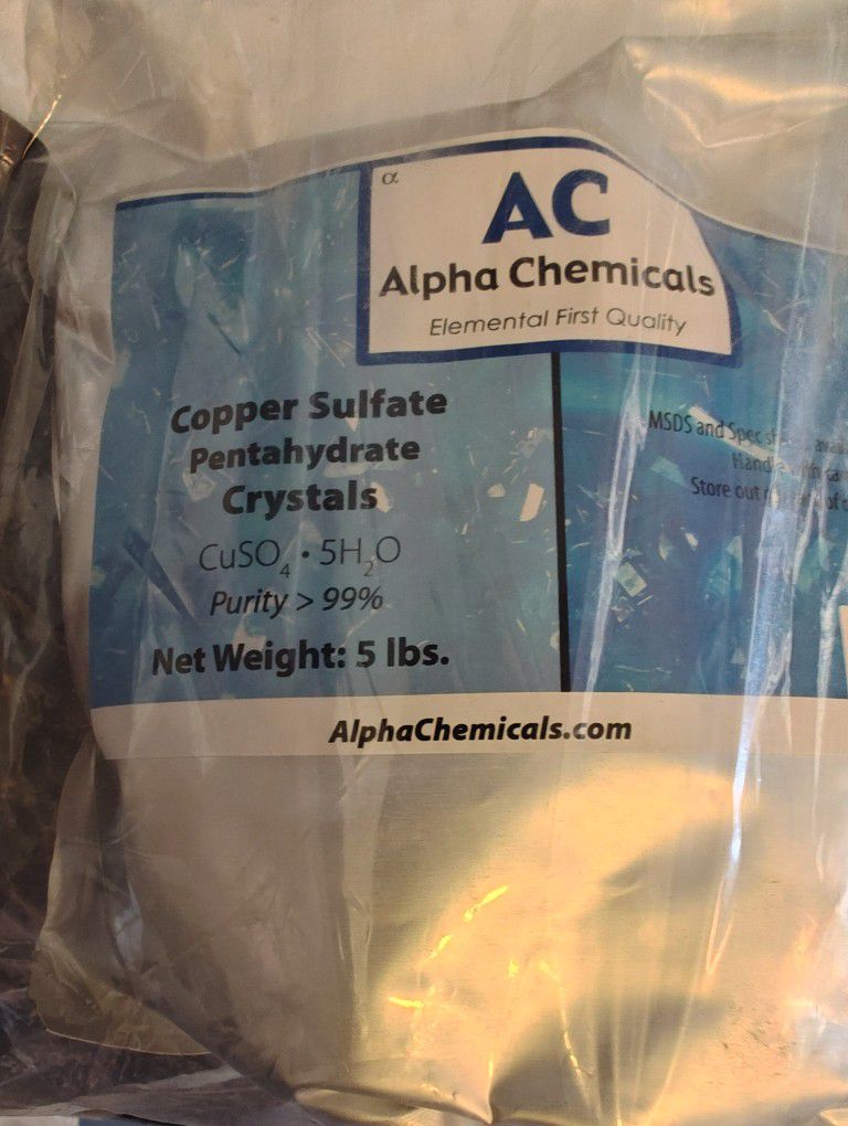 Zinc Sulfate, Copper Sulfate 
