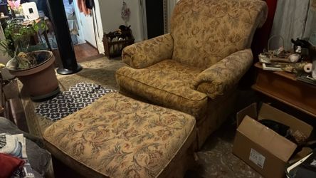 CHAIR AND  FOOT STOOL