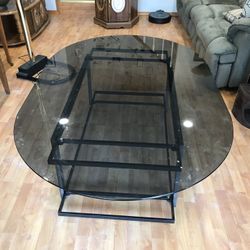 Dark glass on the table