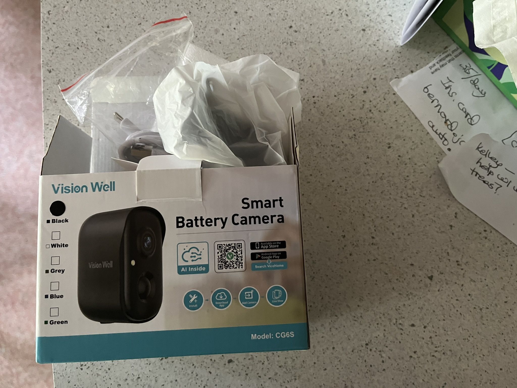 Vision, well smart battery home security camera