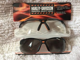 HARLEY DAVIDSON SAFETY WEAR GLASSES -2 Pair Tint&Clear
