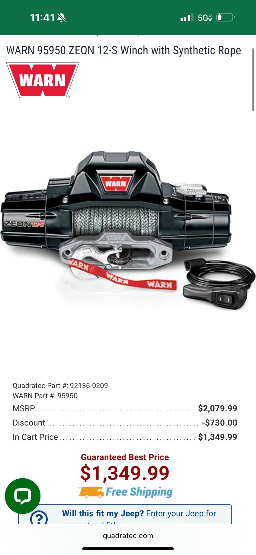 Warn 12s Zeon Winch