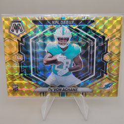 De'von Achane Rookie Card Lot