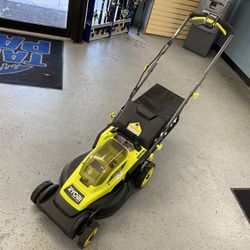 Ryobi 18V One + HP Cordless Brushless 16” Walk Behind Push Lawn Mower w/Battery & Charger TPW016558