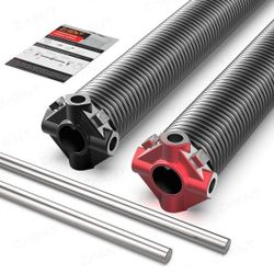 Garage Door Torsion Springs 2'' (Pair) with Non-Slip Winding Bars