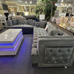 Brand New Gray Sofa And Loveseat 