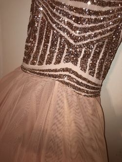 PINK SEQUIN PROM DRESS