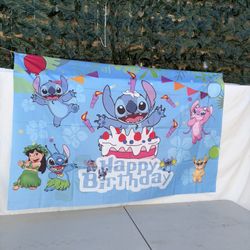 Cute Stitch Birthday Banner 