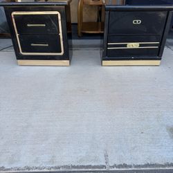 Black And Gold Nightstands 