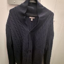ASOS NAVY MENS CARDIGAN (2XL)
