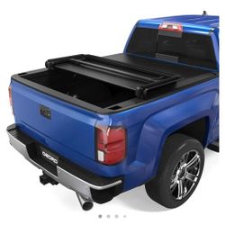 New 5,8" Soft Tri-fold Truck Bed Tonneau Cover On Top Compatible with 2014-2018 Chevy Silverad