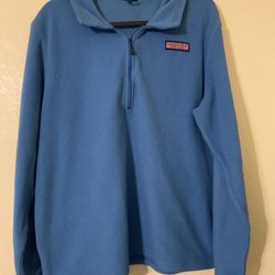 Vineyard Vines 1/4 Zip Pullover Fleece Sweater Size l Color Blue