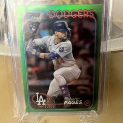 2024 Topps Chrome Andy Pages RC Green Refractor #USC148 /99 Dodgers Rookie Card