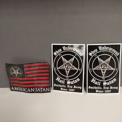 Satan Stickers set of 3
