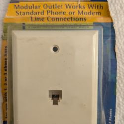 6 Connector Flush Mounted Wall Phone Jack For Landline Telephone Or Modem 1, 2, Or 3 Lines S60608
Southwestern Bell For All Phone Lines