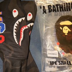 Bape double hoodie