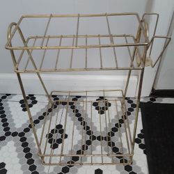 Mid Century 1960s Wire Shelf Small Bathroom 