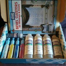 New Vintage Plaid Glass Gallery Window Color