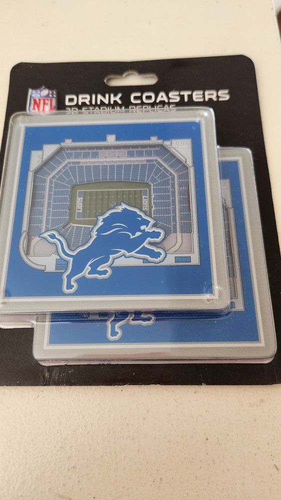 Detroit Lions 3D Drink Coasters 