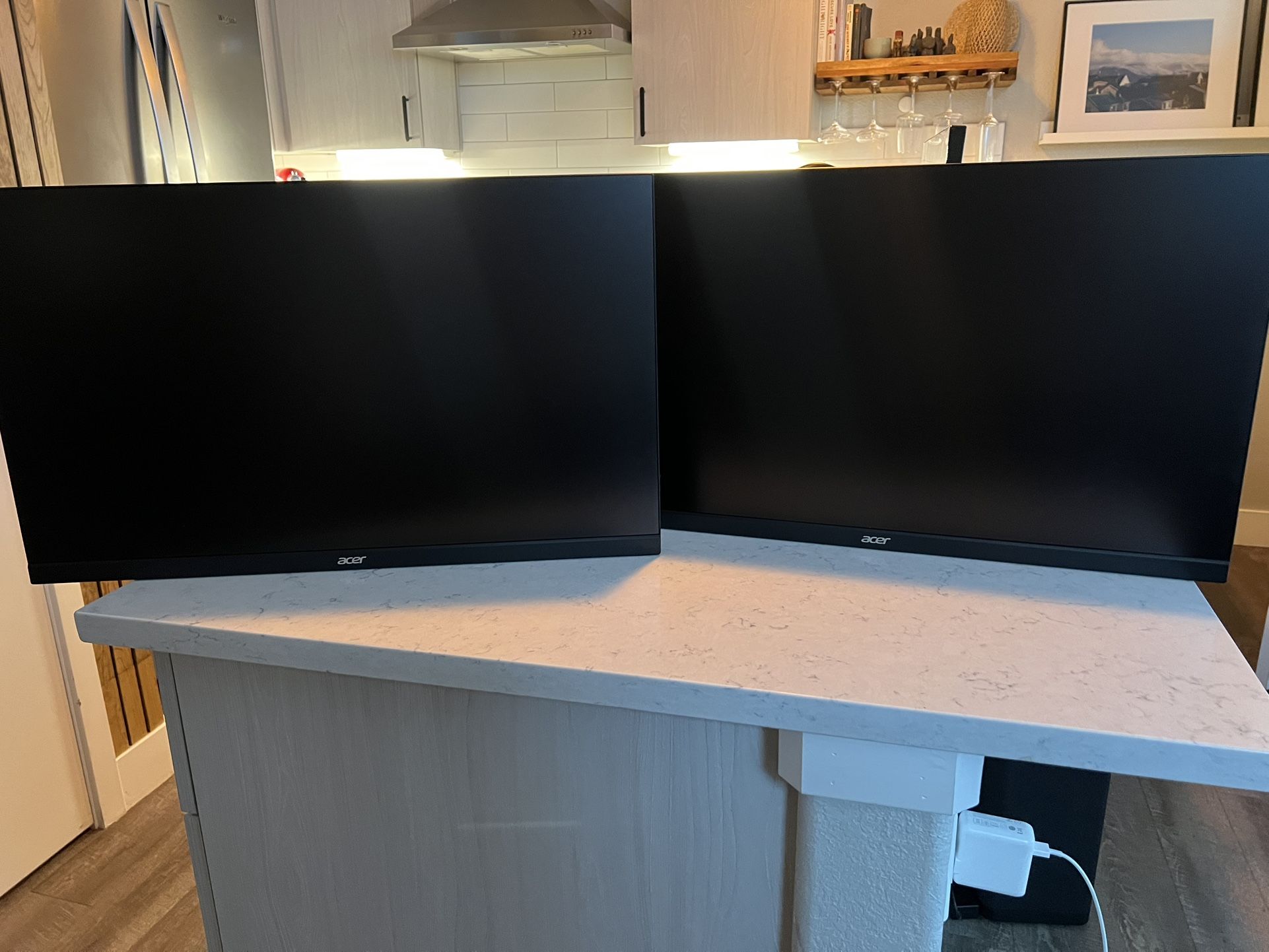Two 27” Acer Monitors
