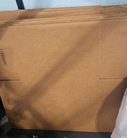 Used cardboard moving boxes