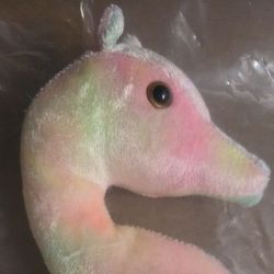 Vintage Neon Seahorse Ty Beanie baby