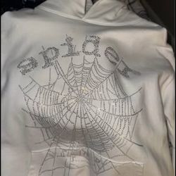 Spyder White Rhinestone Hoodie