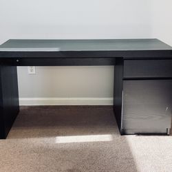 IKEA MALM Black/Brown Desk