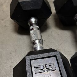 Hex Dumbbells 25 Lb Pair 